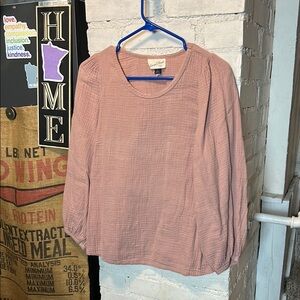 Universal Thread Dusty Pink Peasant Boho Top in Women’s Small Regular